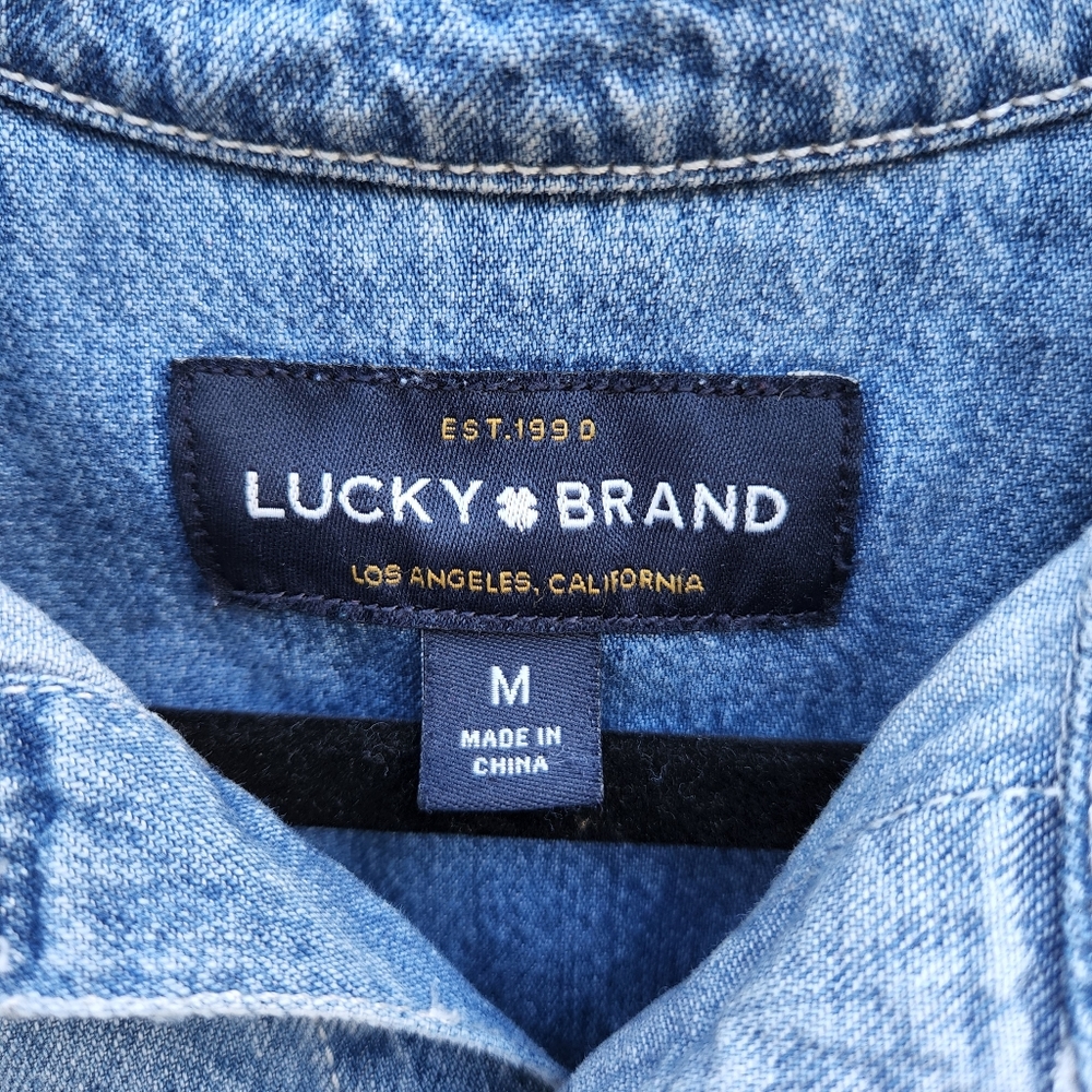 Lucky Brand Frayed Hem Button Up Shirt - Picture 3 of 5